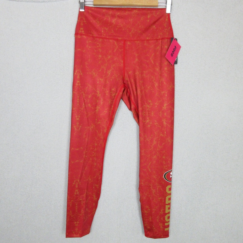 Foco Women's Red and Gold Leggings